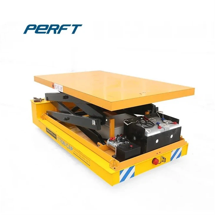 हाइड्रोलिक लिफ्टिंग सिस्टम के साथ मोटराइज्ड ट्रांसफर कार्ट